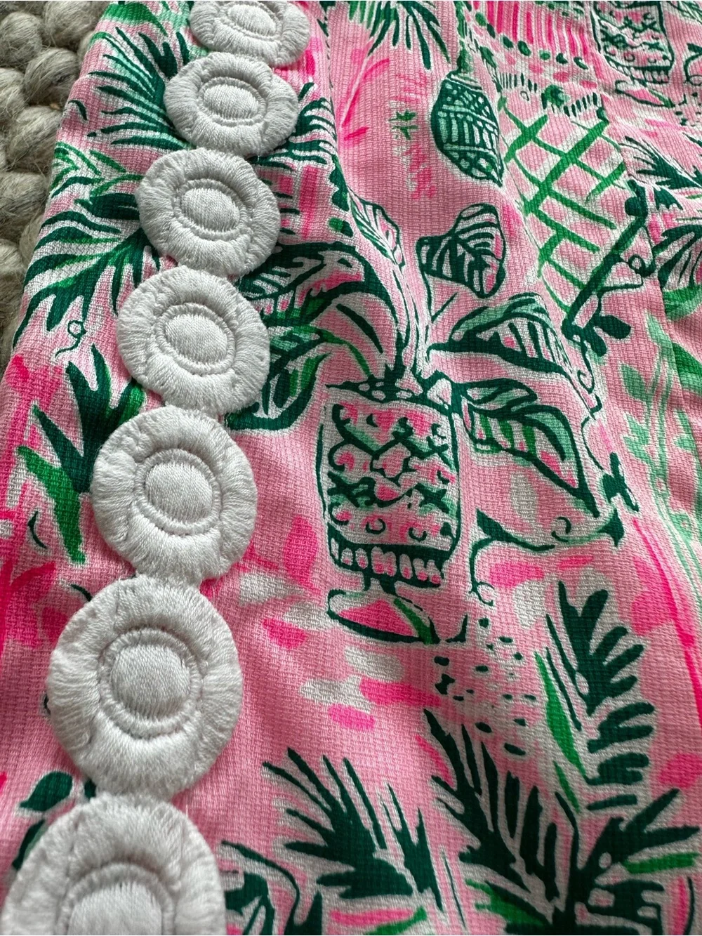 Lilly Pulitzer Pink & Green Tropical Print Mini Dress - Picture 4 of 7
